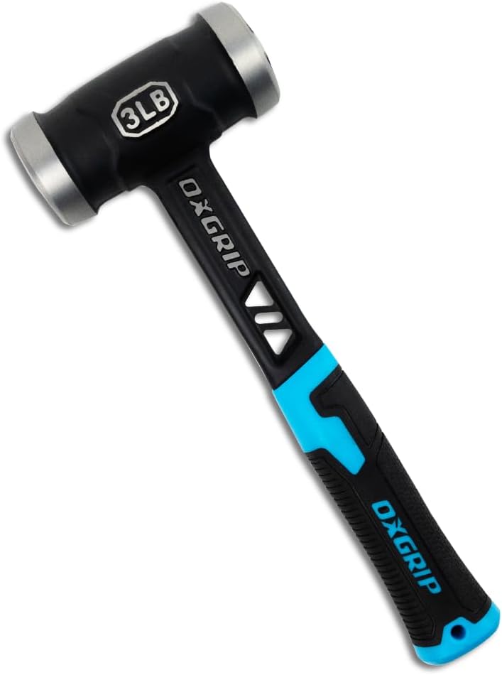 Ox Pro Ultrastrike 3lb Sledge Hammer with Vibration Dampening Bridged Neck and Ergonomic Non-Slip Grip - Ultimate Durability with One Piece Steel Club Hammer -P086803 Heavy Duty Sledge Hammer - Image 1